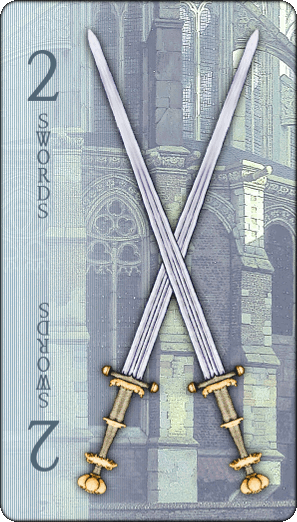 Two of Swords card