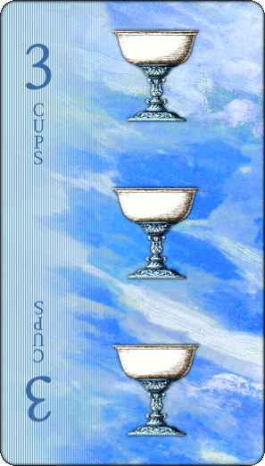 Three of Cups card