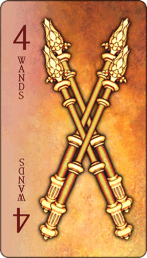 Four of Wands card