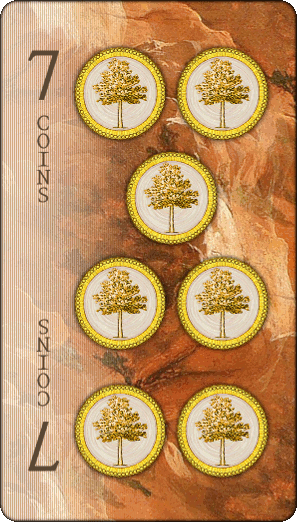 Seven of Coins card