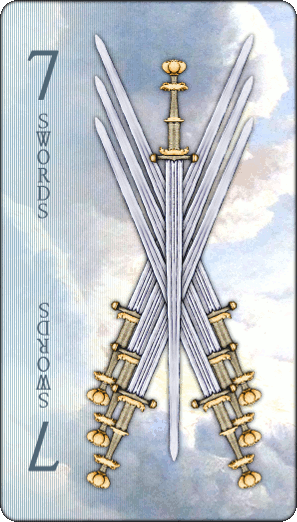 Seven of Swords card