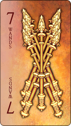 Seven of Wands card